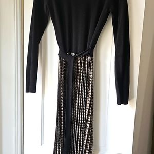 MAX STUDIO Pleated Long Sleeve Sweater Dress